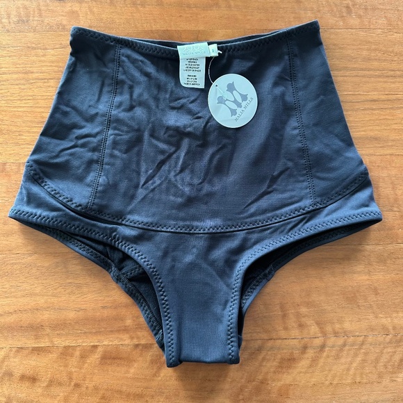 Malia Mills Other - NWT *Luxe* Malia Mills High Waist Swim Bikini Bottom -  Black Size 1